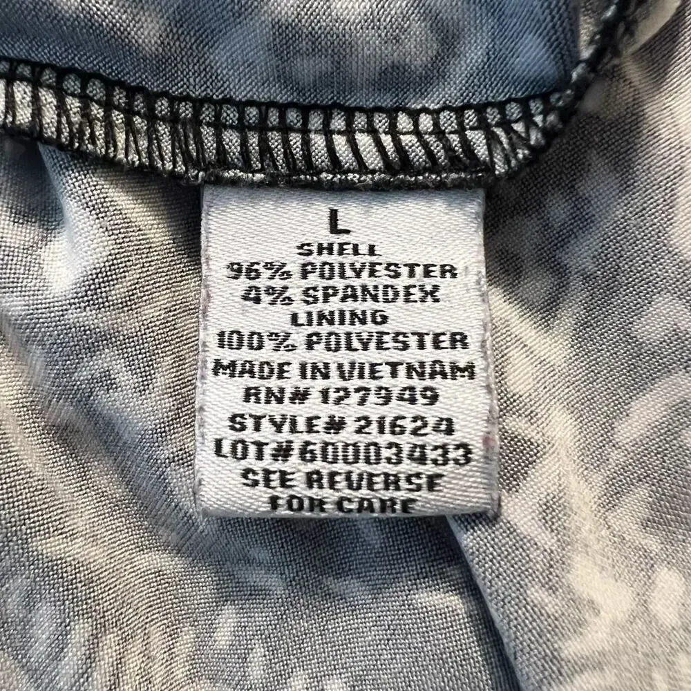 Emma & Michele Black White Jumpsuit Large Sleeveless Drawstring Waist Pockets - Picture 7 of 8